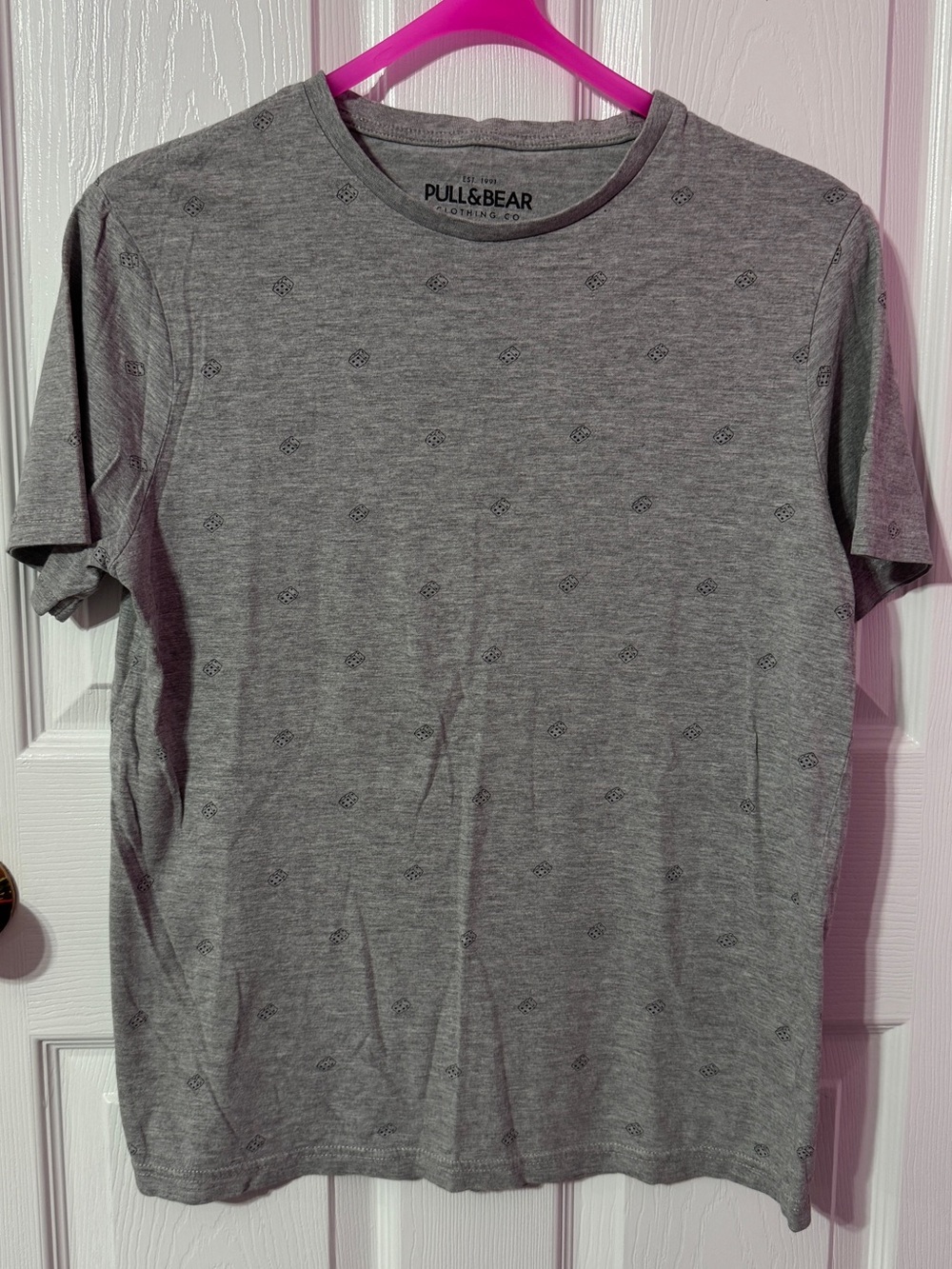 Pull&Bear Light Gray Short-Sleeve Crewneck T-Shirt